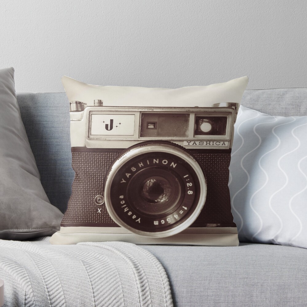 Camera Retro Throw Pillow