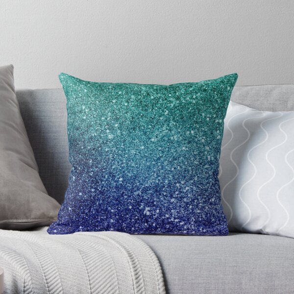 Bleu scintillant Coussin