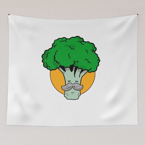 Item preview, Broccoli with mustache designed and sold by René Gudenrath.