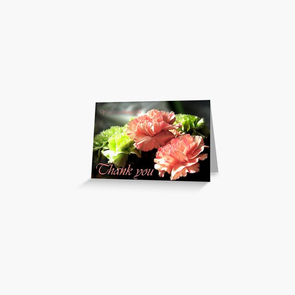 Carnations Thank You Card Greeting Card