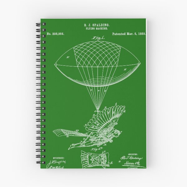 Item preview, Flying Machine 1889 Patent - White  designed and sold by InkedArtPrints.