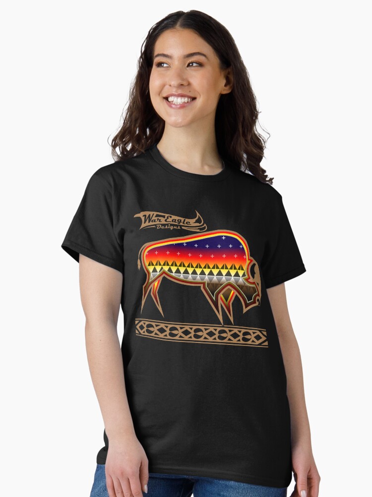 Thumbnail 1 of 7, Classic T-Shirt, Protecting the People Brown Buffalo designed and sold by MelvinWarEagle.