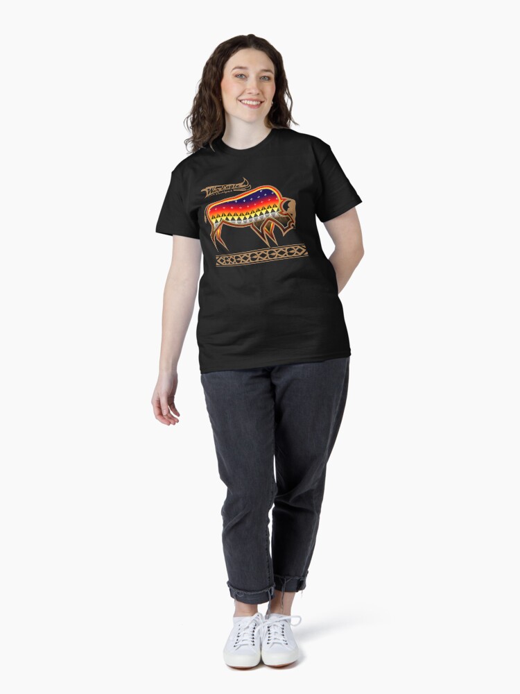 Thumbnail 4 of 7, Classic T-Shirt, Protecting the People Brown Buffalo designed and sold by MelvinWarEagle.