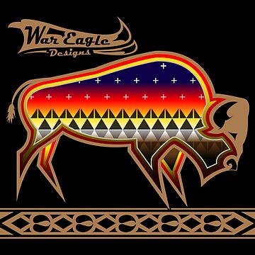 Artwork thumbnail, Protecting the People Brown Buffalo by MelvinWarEagle