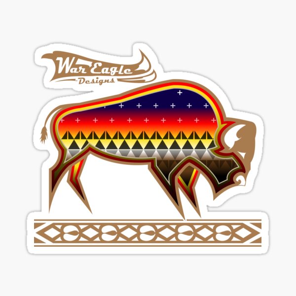 Protecting the People Brown Buffalo  Sticker