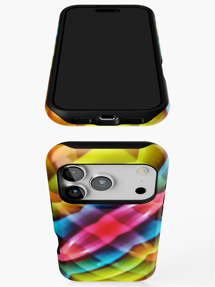 Thumbnail 3 of 4, iPhone Case, Multicolored Abstract Pattern Print designed and sold by DFLC Prints.