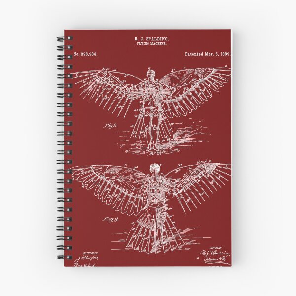 Item preview, Flying Machine 1889 Patent - White designed and sold by InkedArtPrints.