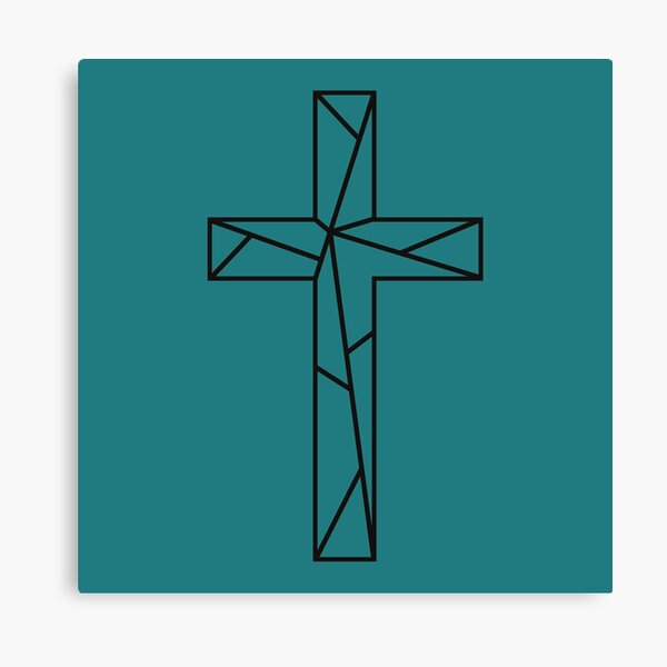 Geometric Cross // Jesus Cross Art Canvas Print
