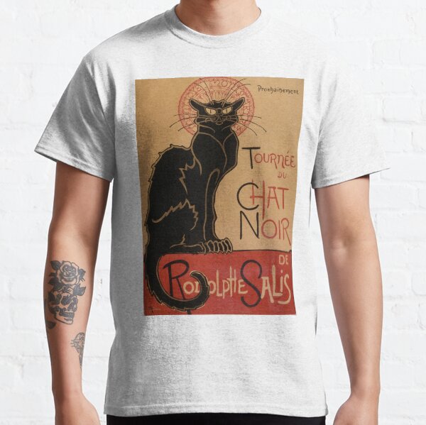 Vintage Art Nouveau Le Chat Noir Black Cat Classic T-Shirt