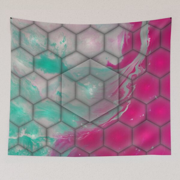 Artikelvorschau, Türkise Hexagons entworfen und verkauft von Steven Paw.