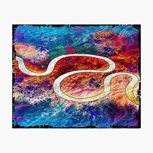 NT. La coloration est conforme à l'image d'origine et améliorée. La courbe en S est une véritable rivière serpentant à travers le paysage.
Arnhem Land est une réserve appartenant à des Autochtones de 97 Impression photo