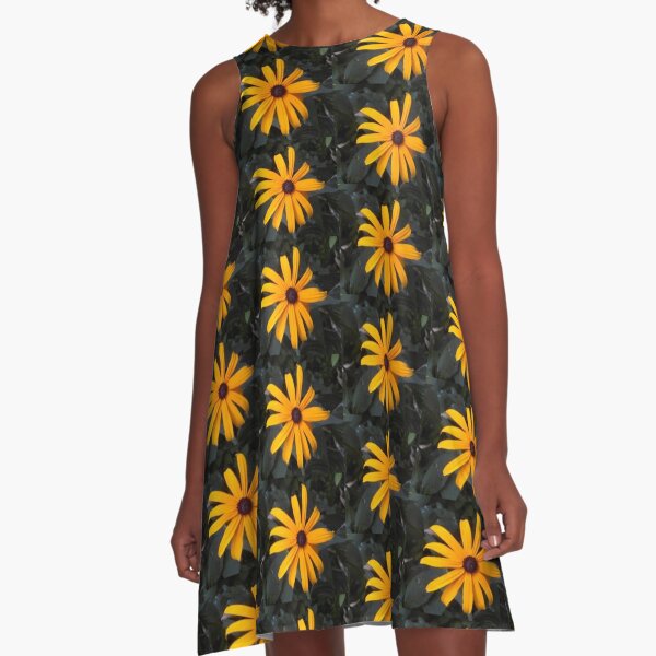 Black Eyed Susan Flower A-Line Dress