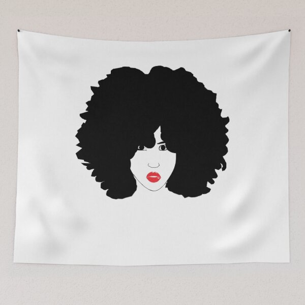 Item preview, Natural Hair AFRO and Red Lipstick  designed and sold by rieriecoils1.