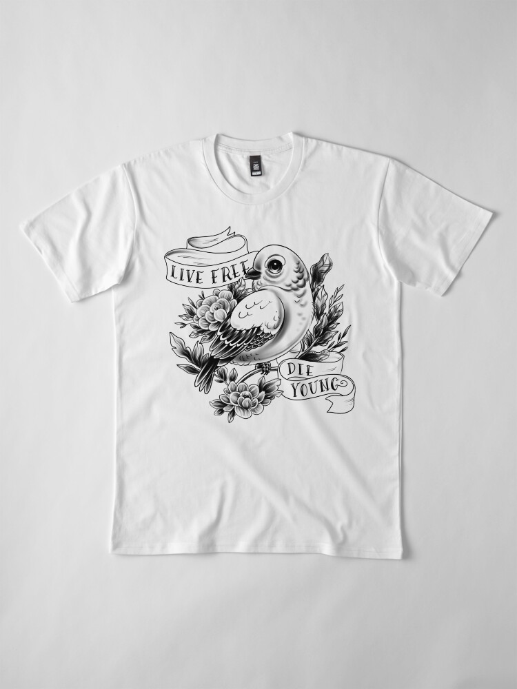 Alternate view of Live Free, Die Young. Premium T-Shirt