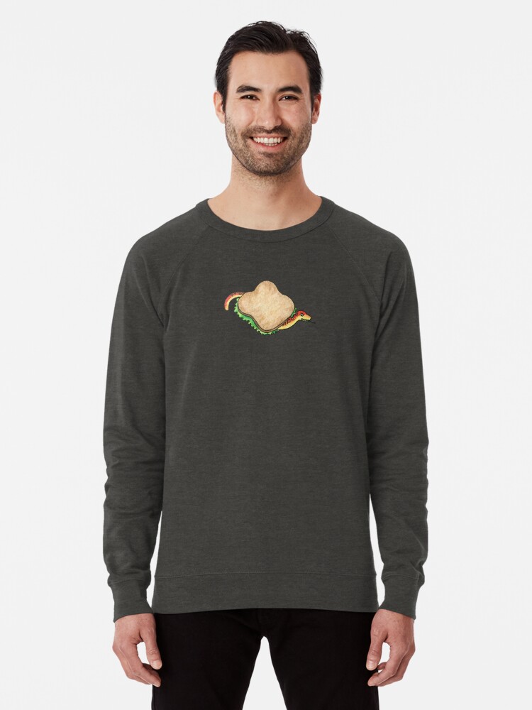 Thumbnail 1 of 5, Lightweight Sweatshirt, Snake in my Sandwich designed and sold by rainbowrockband.