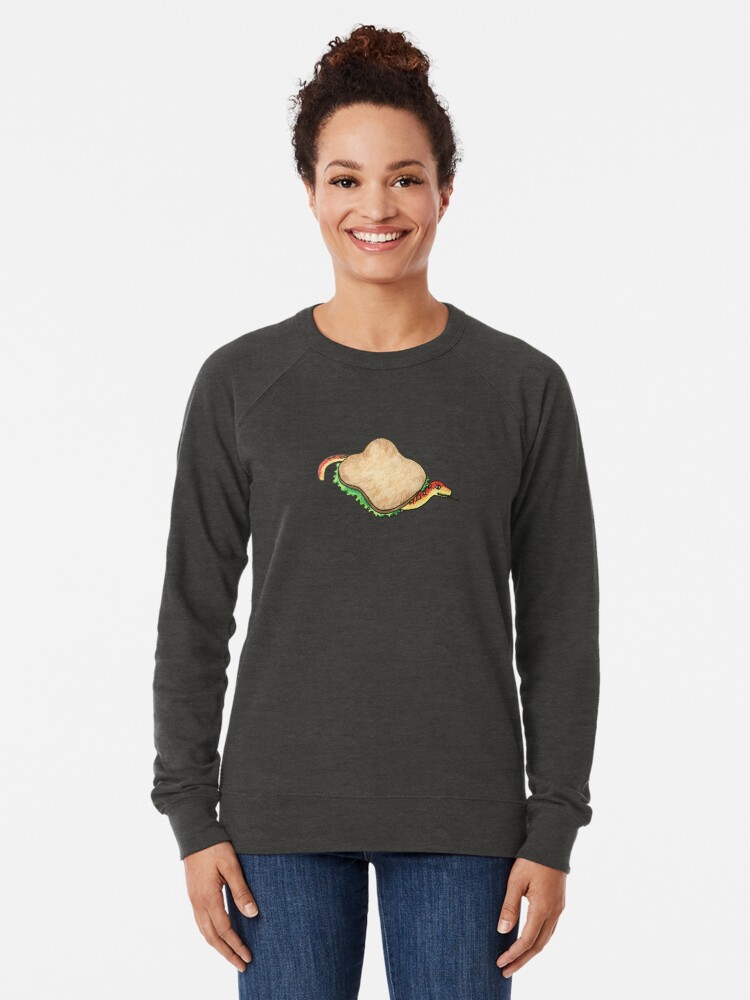 Thumbnail 2 of 5, Lightweight Sweatshirt, Snake in my Sandwich designed and sold by rainbowrockband.