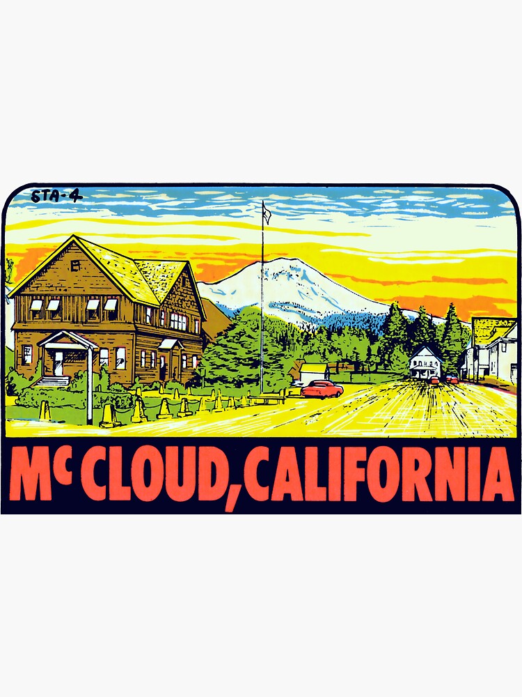 "1960s McCloud California" Sticker for Sale by historicimage Redbubble