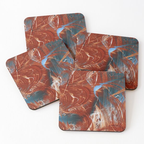 Item preview, Painterly Fractal Abstract Pattern designed and sold by pinkal.