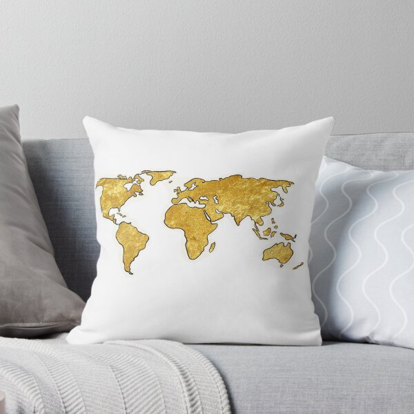 Item preview, Gold World Map designed and sold by cordiallylily.