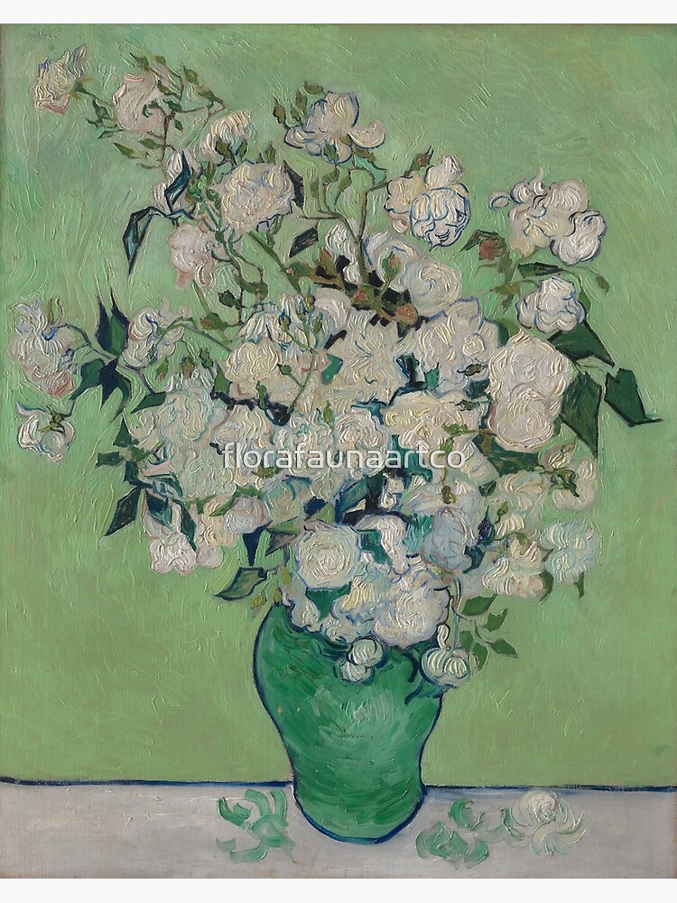Discover Roses,1890 Vincent van Gogh, Dutch painting, van Gogh Premium Matte Vertical Poster