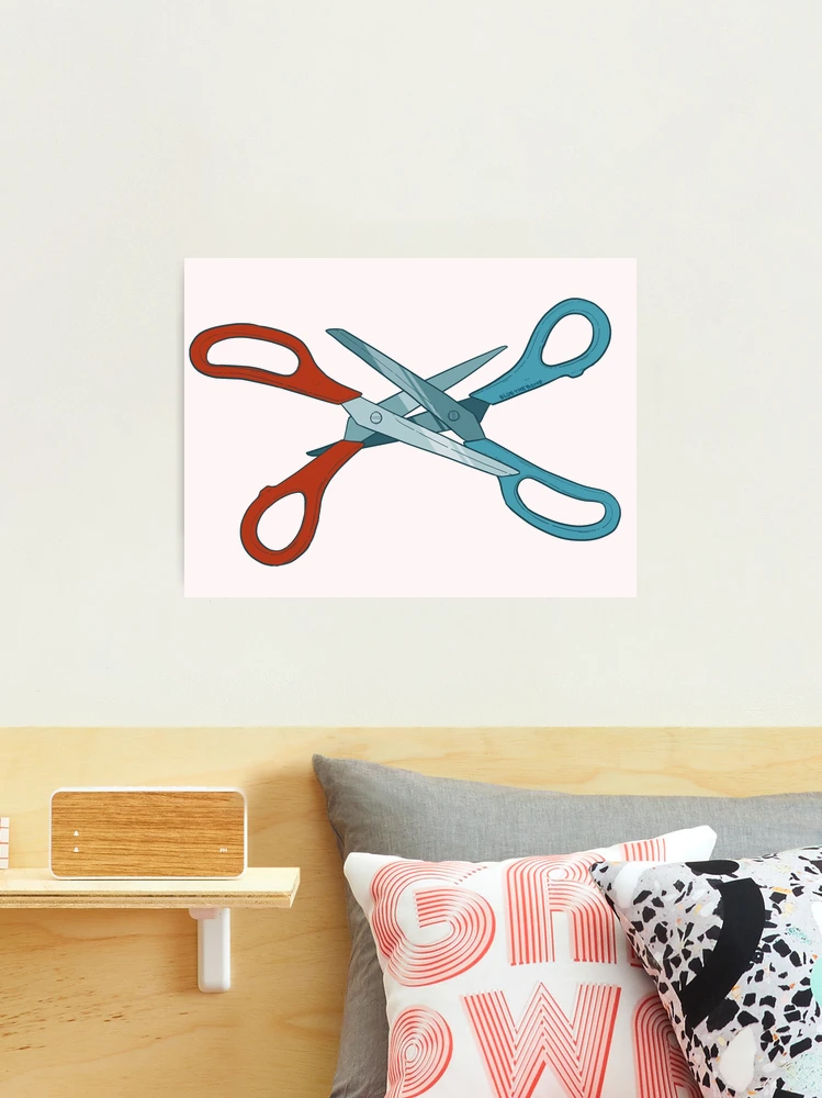 Scissoring Scissors Sticker Art Print by Losingshape