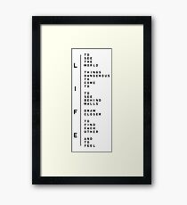 Secret Life of Walter Mitty - LIFE's Motto (Vertical Version) Framed Print