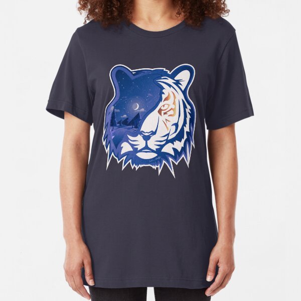 Tiger Head | Crescent Moonlight Slim Fit T-Shirt