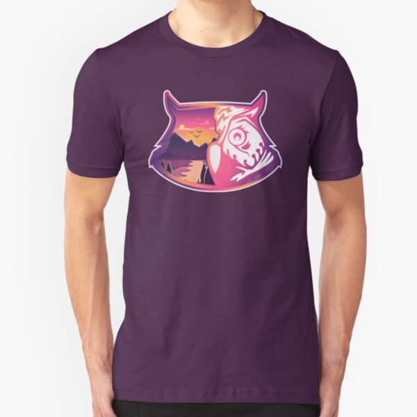 Owl Head | Sunset Mountains Slim Fit T-Shirt