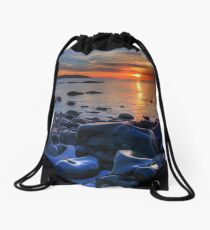 Maughold beach - photography Drawstring Bag