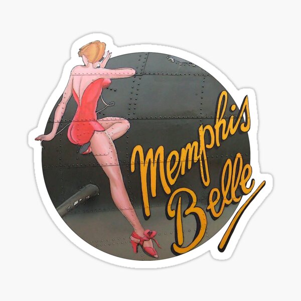 Pin-up WWII B-17 Flying Fortress Memphis Belle Pegatina