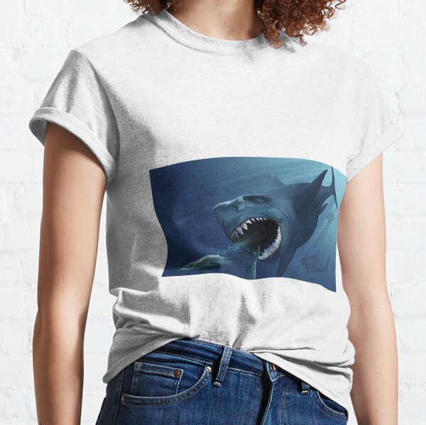 #Underwater #Shark #Swimming #Teeth Fish Water Sea Whale Classic T-Shirt