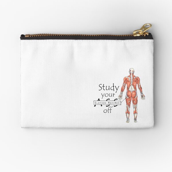 Study your Gluteus Maximus Off Zipper Pouch