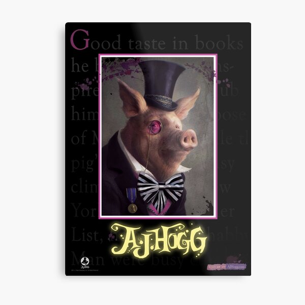 A. J. HOGG PORTRAIT (Black Border) Metal Print