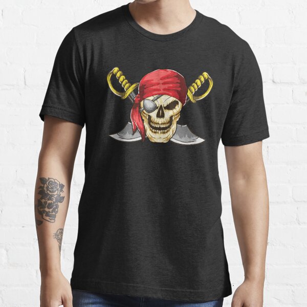 Pirate design Skull T-shirt T Shirt nautical skull Tshirt pirates T shirt  sea