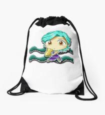 Big Head Chibi Aquarius Drawstring Bag