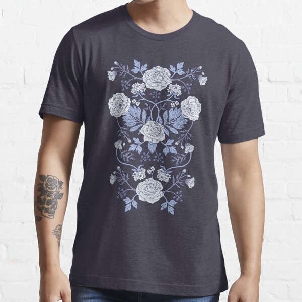 "Blue and White Floral" Tshirt for Sale by somecallmebeth Redbubble