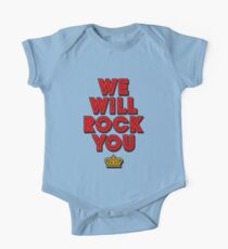 WE WILL ROCK YOU, popart colors digital ART by Iona Art Digital Short Sleeve Baby One-Piece