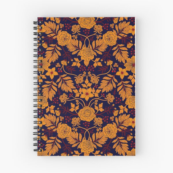 Item preview, Mustard Yellow, Dark Red and Navy Blue Floral designed and sold by somecallmebeth.