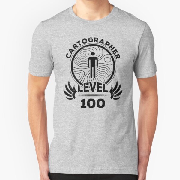 Kartograph Mapmaker-Geschenk der Stufe 100 Slim Fit T-Shirt