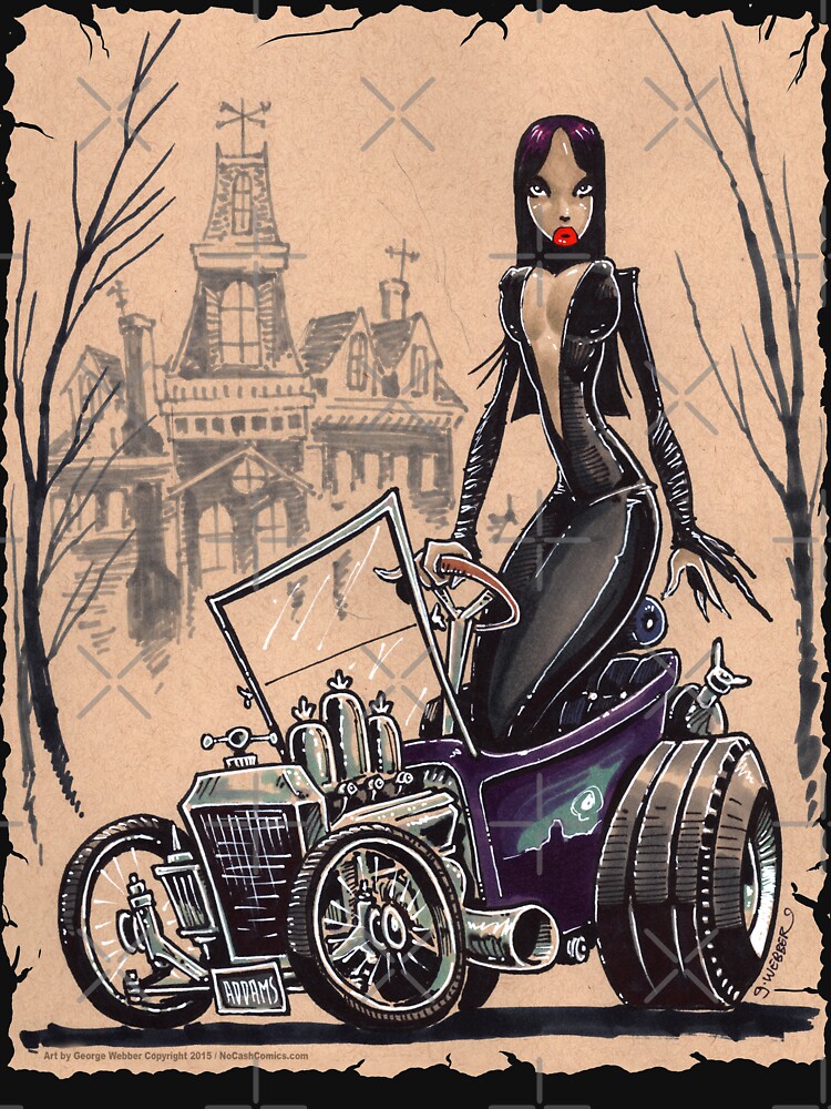 MORTICIA in a T-Bucket by gWebberArts