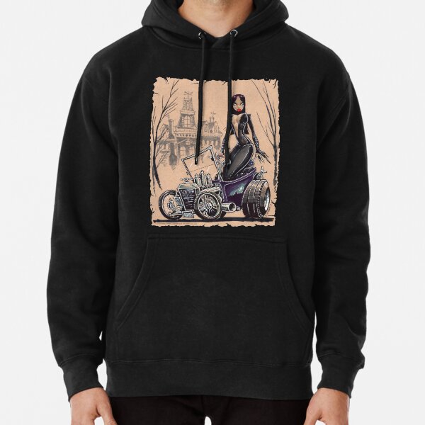 MORTICIA in a T-Bucket Pullover Hoodie