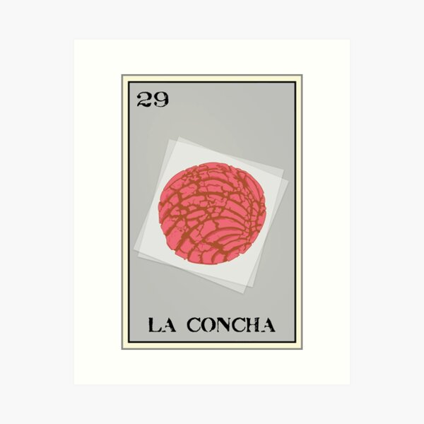 Vista previa del artículo con la obra «Diseño de Lotería La Concha», diseñado y vendido por Kid-Diablo-Tees.