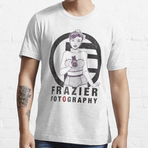 "Distressed Frazier Fotography Black&White Vintage Pinup" Tshirt for