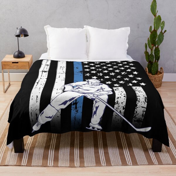 Item preview, Thin Blue Line Police Hockey Player designed and sold by teesaurus.