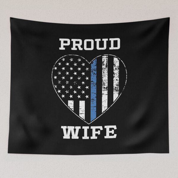 Item preview, Thin Blue Line Proud Police Wife designed and sold by teesaurus.