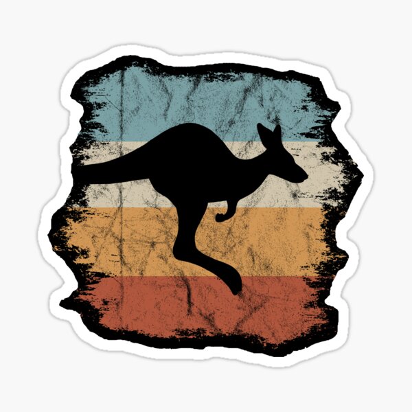 Item preview, Retro Bouncing Kangaroo Old School Vintage Marsupial Silhouette  designed and sold by Skizzenmonster.