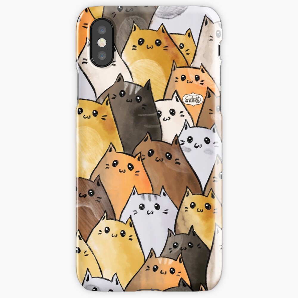 Cute Kitty Cat Pattern - I Want To Pet Every Cat In The World iPhone Case & Cover
