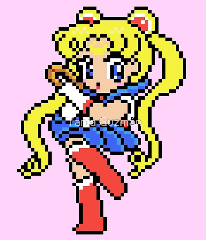 Minifaldas «Sailor Moon pixel art» de Redbubble