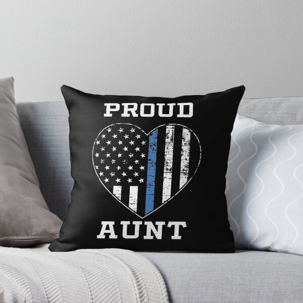 Item preview, Thin Blue Line Proud Police Aunt designed and sold by teesaurus.
