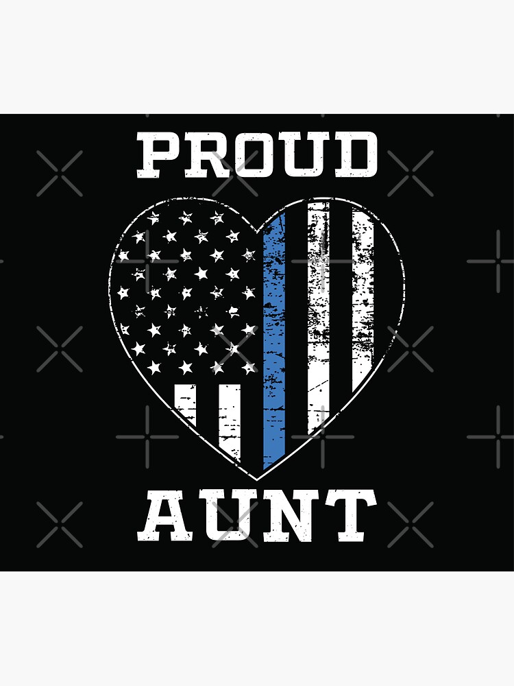 Womens Proud Police Aunt Thin Blue Line American Heart Flag Shirt Womens Proud Police Aunt Thin Blue Line American Heart Flag Shirt